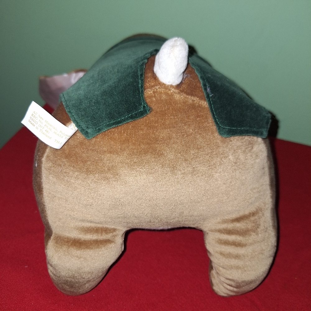 Christmas Rabbit Pair Velveteen Plush Vintage 1980's Boy & Girl 14" Toys R Us - Picture 15 of 16